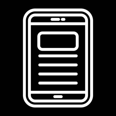 Akıllı telefon simgesi, vektör illüstrasyon tasarımı