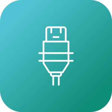 elektrik dolgu simgesi web basit illüstrasyon