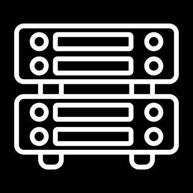 sunucu web simgesi vektör illüstrasyonu