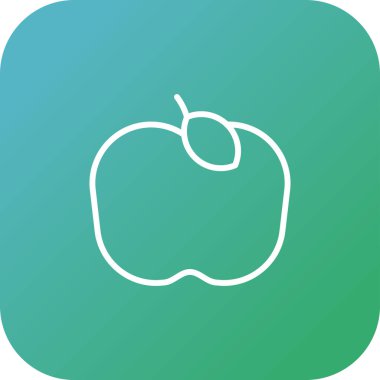 Soyut arkaplanda elma simgesi izole edildi