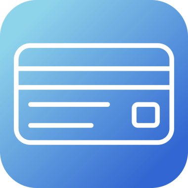 Kredi kartı ikonu vektör illüstrasyonu