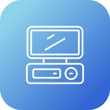 Televizyon. Web simgesi basit illüstrasyon