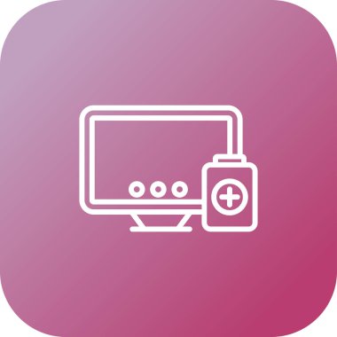 vektör lcd simgesi illüstrasyonu