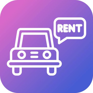 Kiralık bir arabanın vektör çizimi