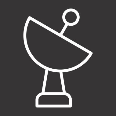 uydu anten simgesi, basit illüstrasyon