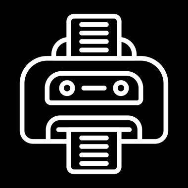 yazıcı vektör simgesi basit illüstrasyon