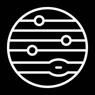 Gezegen ikonu vektör illüstrasyonu