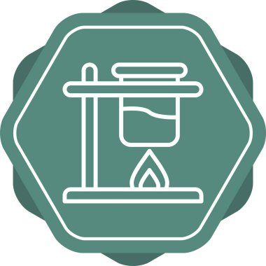 Yağ pompası ikonu. Web için yakıt pompası vektör simgelerinin özet çizimi