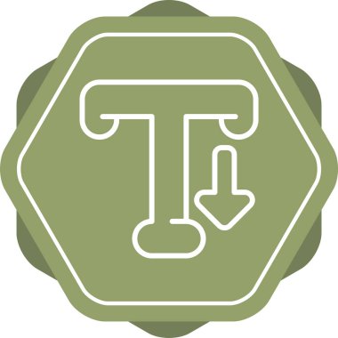 Typography web simgesi vektör illüstrasyonu