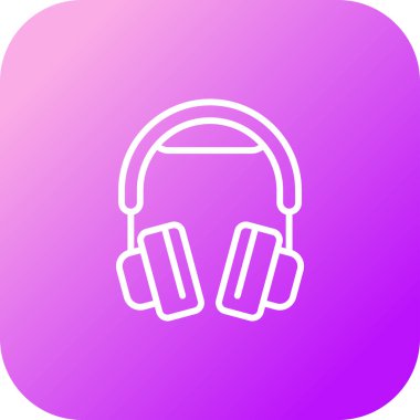 kulaklıklar web simgesi, vektör illüstrasyonu