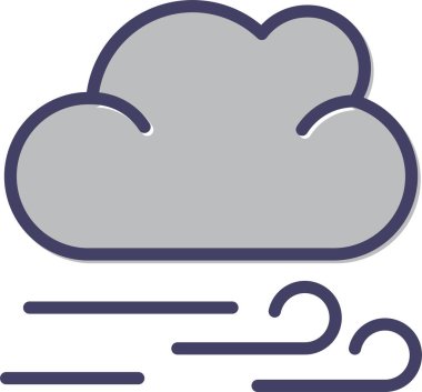 Bulut bulutu hava durumu simgesi ana hat biçiminde