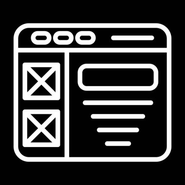 Web sitesi, vektör illüstrasyonu için web simgesi