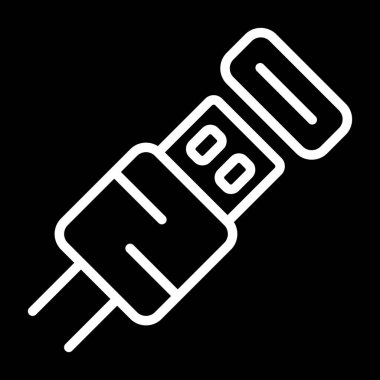 Usb Kablo ağ simgesi vektör illüstrasyonu