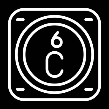 karbon kimyasal element simgesi, basit satır biçimi