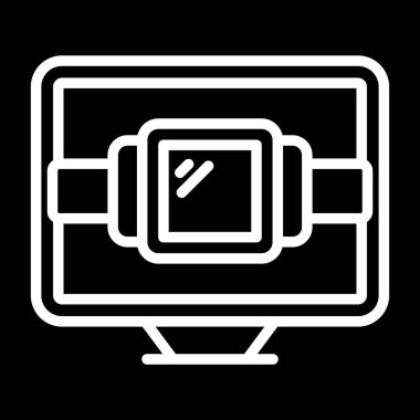 akıllı saat simge vektör illüstrasyonu