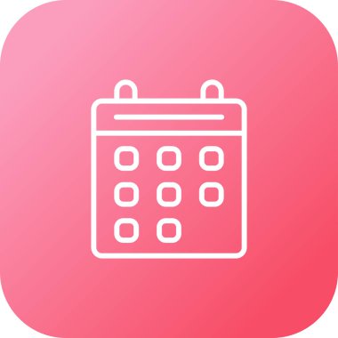 Takvim simgesi vektör illüstrasyonu