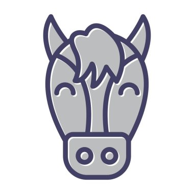 At başı simgesi vektör illüstrasyonu