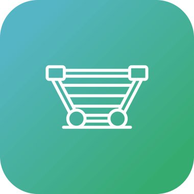 Alışveriş Arabası modern simgesinin vektör çizimi