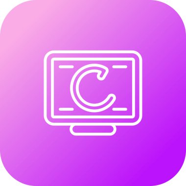 c harfi simgesi modada izole edilmiş arkaplan