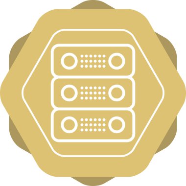 Adanmış Sunucu Web simgesi vektör illüstrasyonu