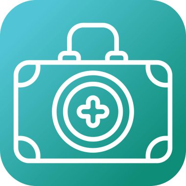 Bir sağlık çantasının vektör simgesi, haplar, haplar