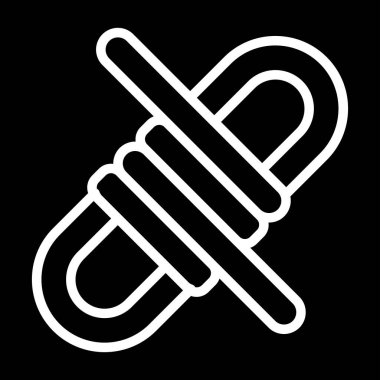 Paracord web simgesi, vektör illüstrasyonu