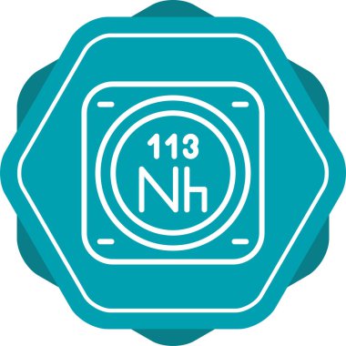 Bir kimyasal elementin vektör çizimi