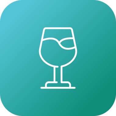 Şarap kadehi simgesinin vektör illüstrasyonu