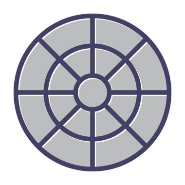 Hedef Vektör Satır Simgesi Tasarımı