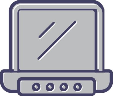 dizüstü bilgisayar simgesi, web basit illüstrasyon