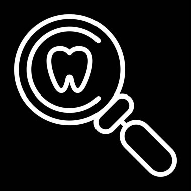 Diş simgesinin vektör illüstrasyonu