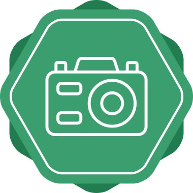 Kamera vektör satırı simgesi