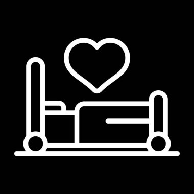 Bir kalp simgesinin vektör illüstrasyonu