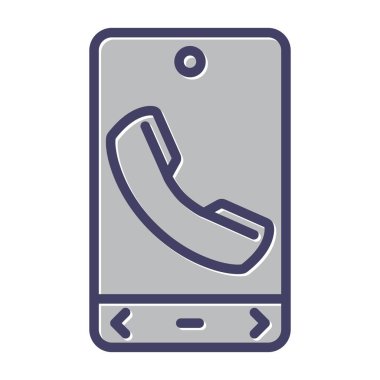 Telefon ikonu. Düzenlenebilir Vektör Özeti