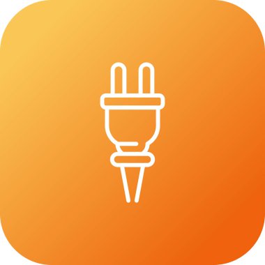 elektrik dolgu simgesi web basit illüstrasyon