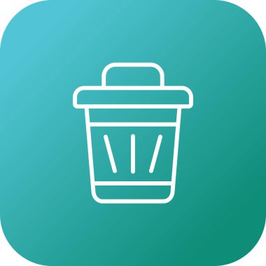 Çöp kutusu simgesi. vektör illüstrasyonu 