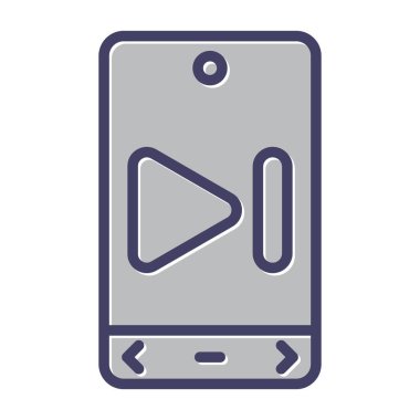 akıllı telefon oynatıcı simge vektör çizimi