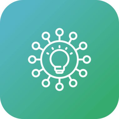 eşsiz fikir vektör çizgisi simgesi