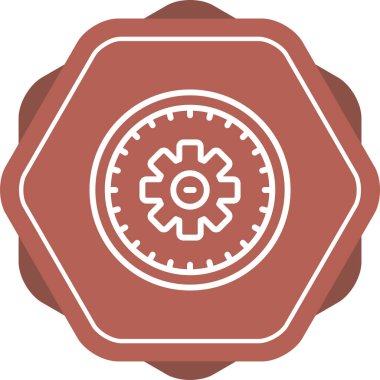 dişli simgesinin vektör illüstrasyonu