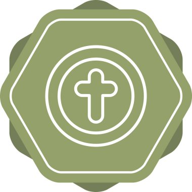 Hıristiyan çapraz simge vektör illüstrasyon