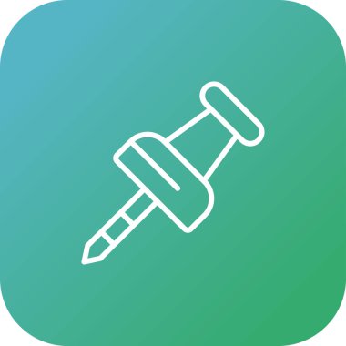 Pushpin web simgesi vektör illüstrasyonu
