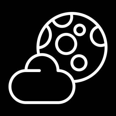 Ay ağ simgesinin vektör illüstrasyonu