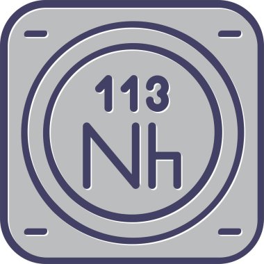 Bir kimyasal elementin vektör çizimi