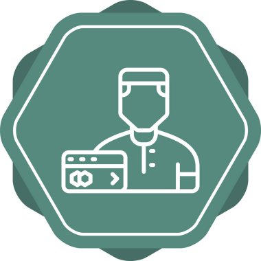 Erkek kullanıcı simgesinin vektör illüstrasyonu