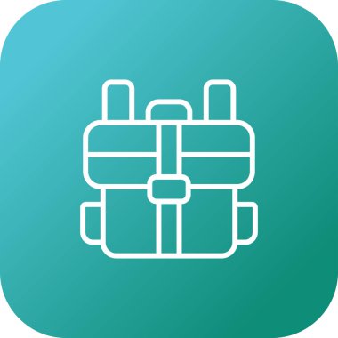 Eşsiz Sırt Çantası Vektör Satırı Simgesi