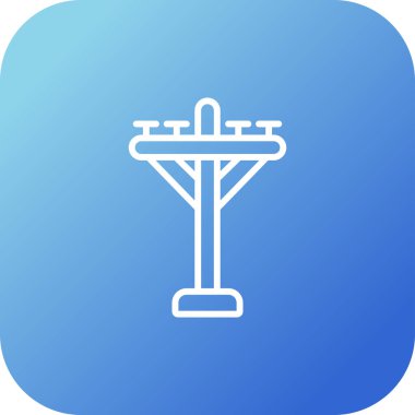 Çizgi çubukları simgesi beyaz arkaplanda izole edildi. Müzik aleti. Müzik aleti. Renkli taslak konsepti. vektör.