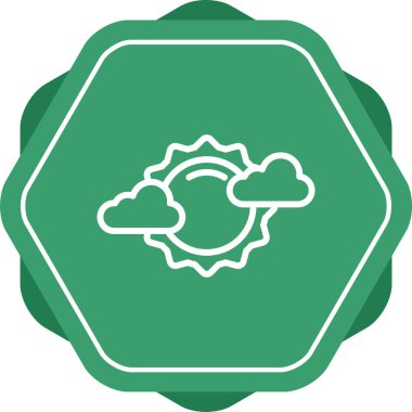 Eşsiz Güneş Vektör Çizgisi Simgesi