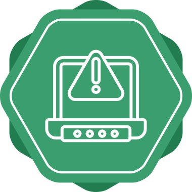 Dizüstü bilgisayar simgesi vektör çizimi