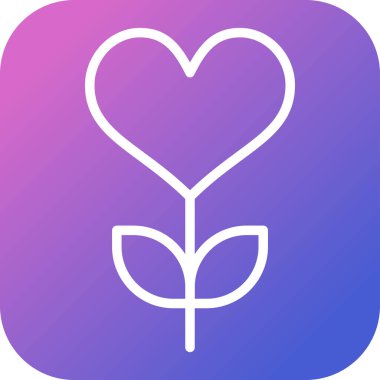 beautiful flower vector line icon