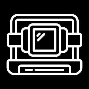 dizüstü bilgisayar simgesi, web basit illüstrasyon 
